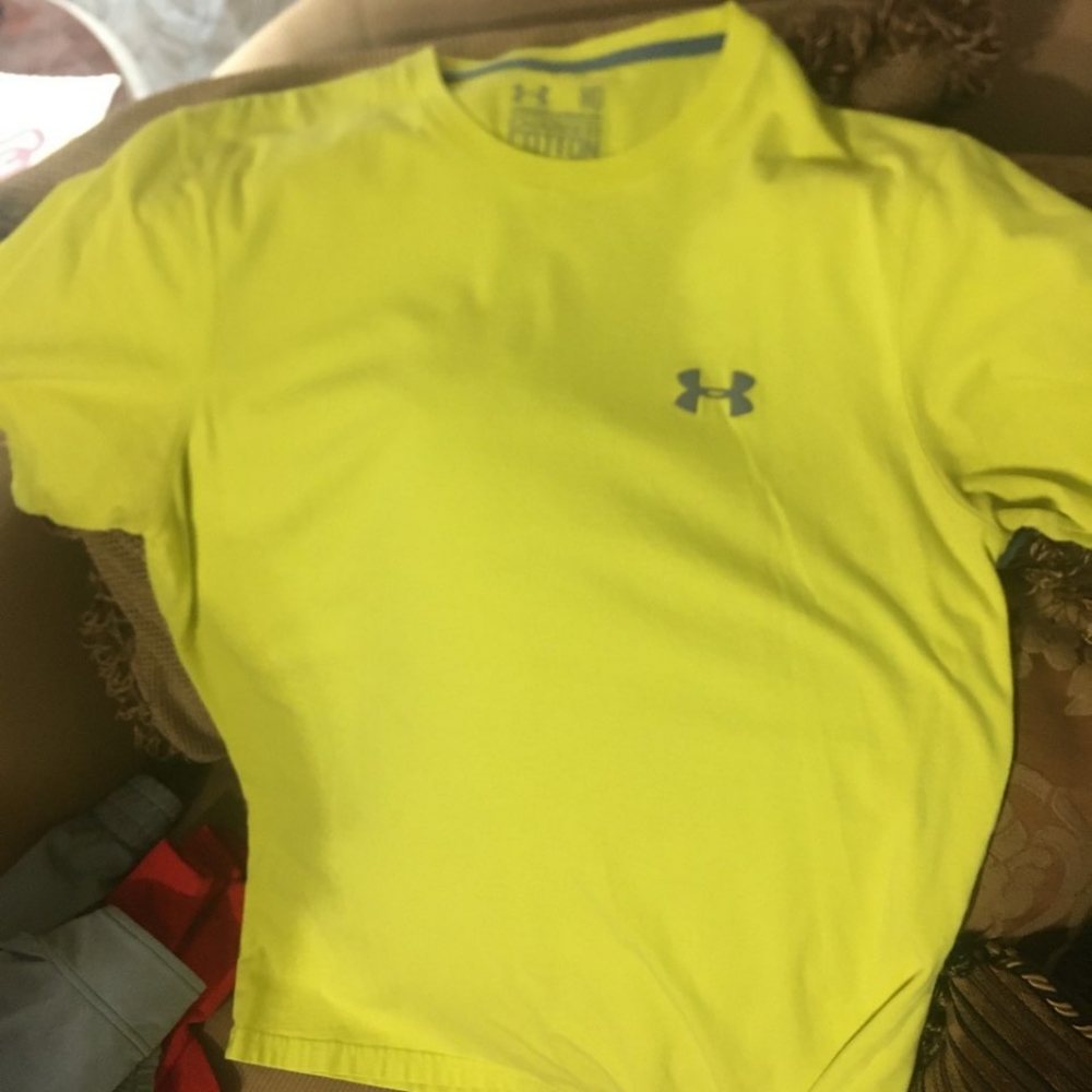 Yellow Under Armour shirt